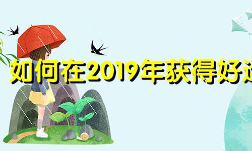 如何在2019年获得好运