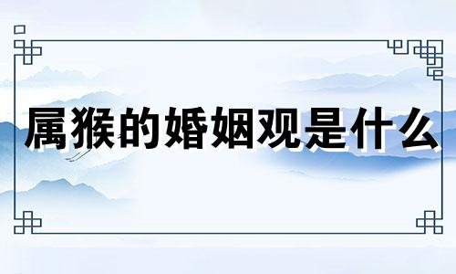 属猴的婚姻观是什么