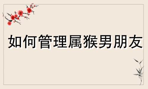 如何管理属猴男朋友