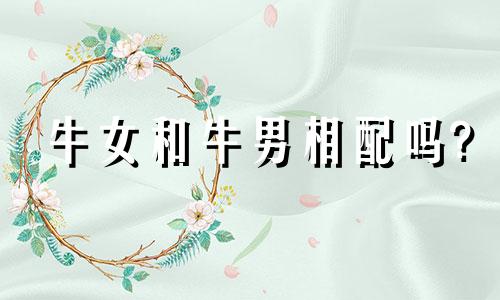 牛女和牛男相配吗?