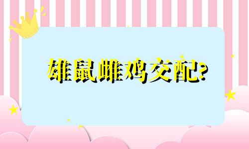 雄鼠雌鸡交配?