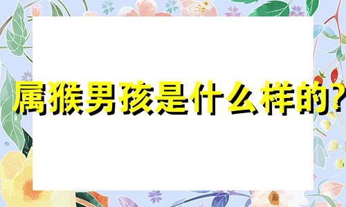 属猴男孩是什么样的?