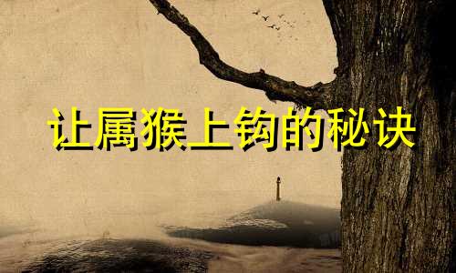 让属猴上钩的秘诀