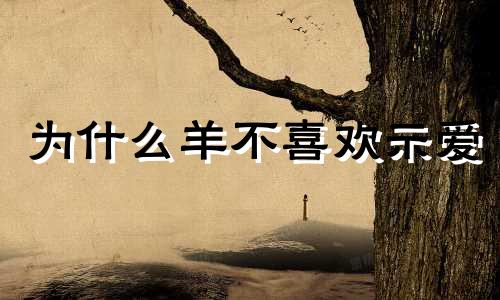 为什么羊不喜欢示爱