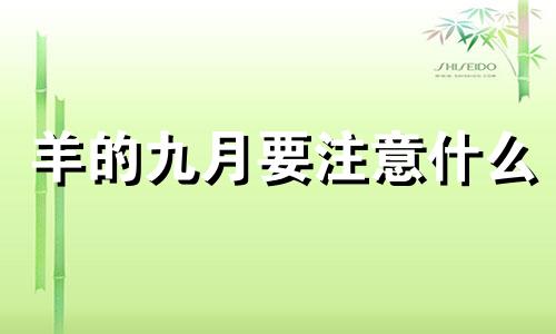 羊的九月要注意什么