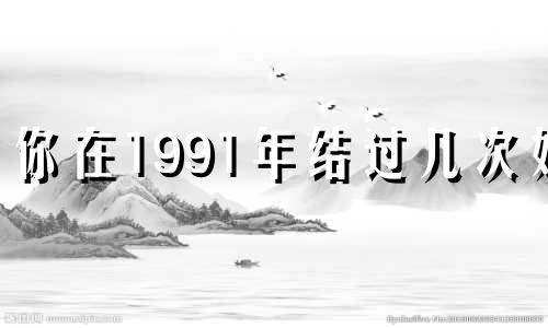 你在1991年结过几次婚?