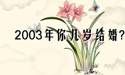 2003年你几岁结婚?