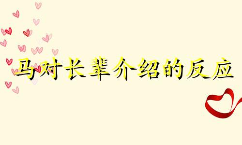 马对长辈介绍的反应