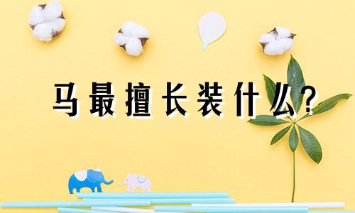 马最擅长装什么?