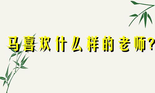 马喜欢什么样的老师?