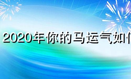 2020年你的马运气如何?