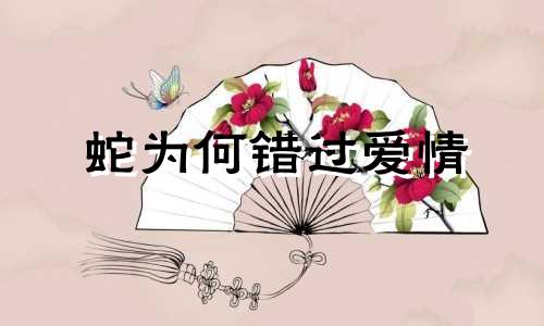 蛇为何错过爱情