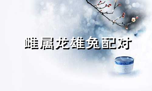 雌属龙雄兔配对