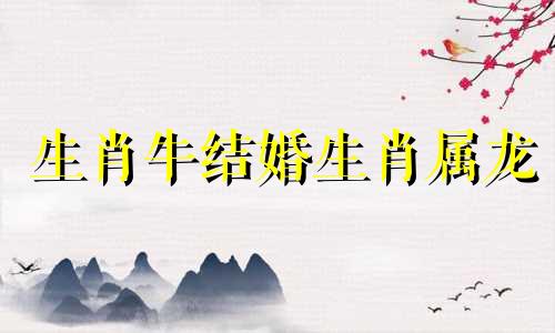 生肖牛结婚生肖属龙