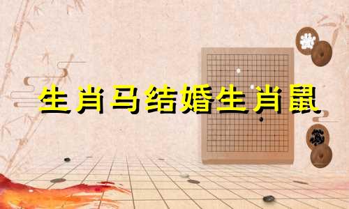 生肖马结婚生肖鼠