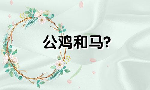公鸡和马?