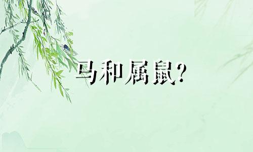 马和属鼠?