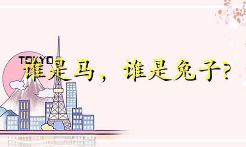 谁是马，谁是兔子?