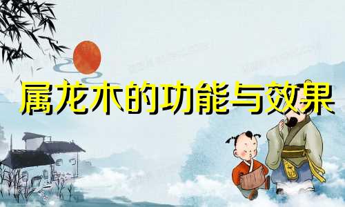 属龙木的功能与效果