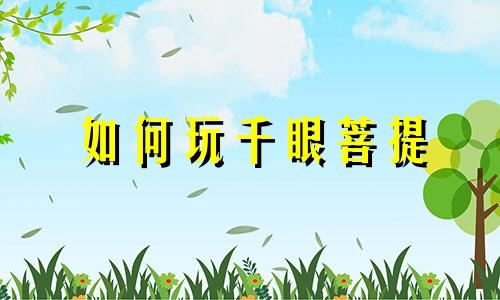 如何玩千眼菩提