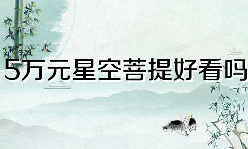 5万元星空菩提好看吗?