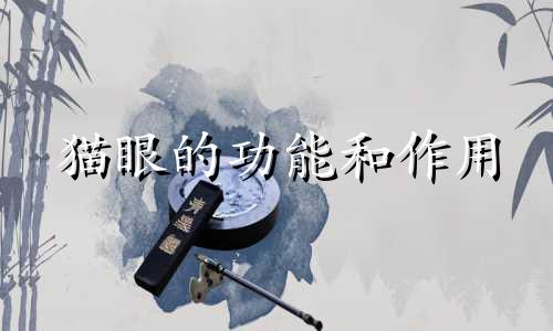 猫眼的功能和作用