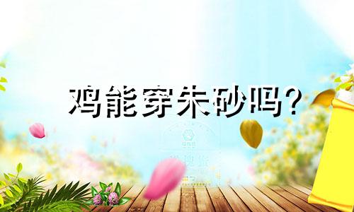 鸡能穿朱砂吗?