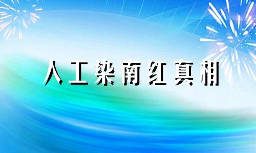 人工染南红真相