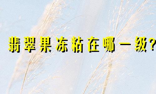 翡翠果冻粘在哪一级?