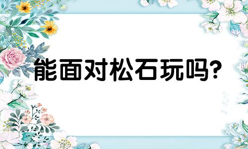 能面对松石玩吗?