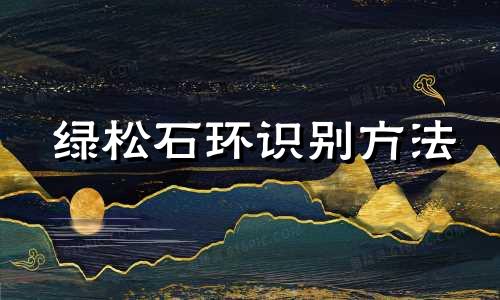 绿松石环识别方法