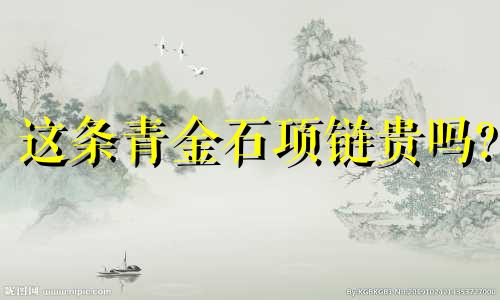 这条青金石项链贵吗?