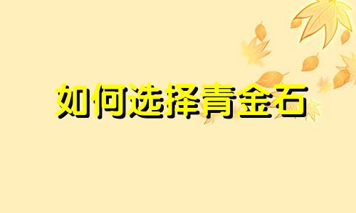 如何选择青金石