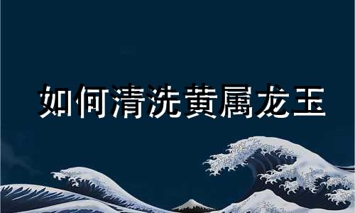 如何清洗黄属龙玉