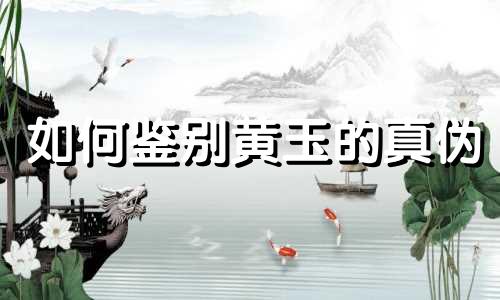 如何鉴别黄玉的真伪