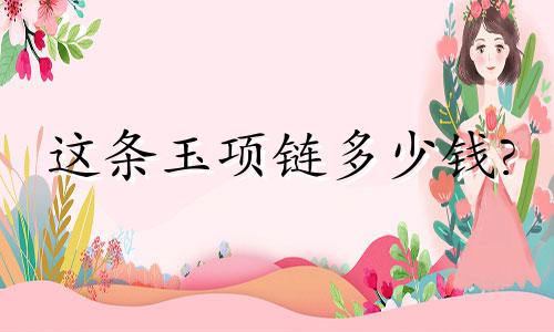 这条玉项链多少钱?