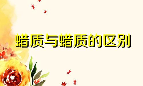 蜡质与蜡质的区别