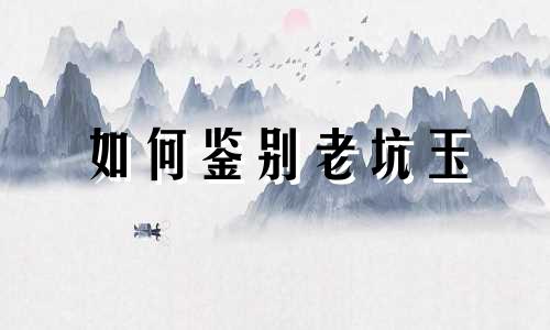 如何鉴别老坑玉