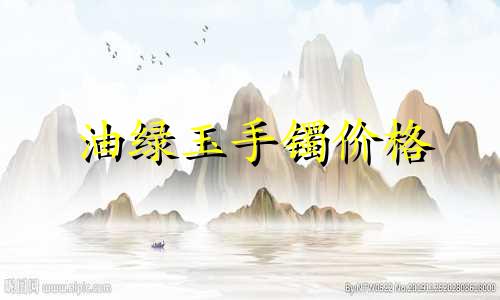 油绿玉手镯价格