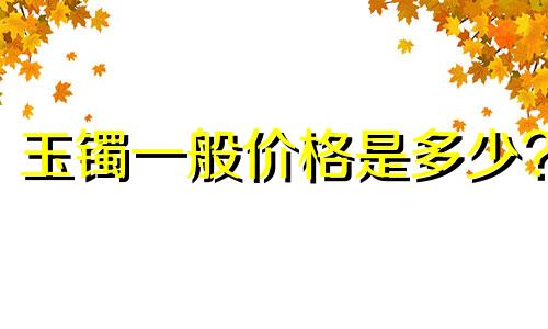 玉镯一般价格是多少?