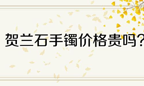 贺兰石手镯价格贵吗?