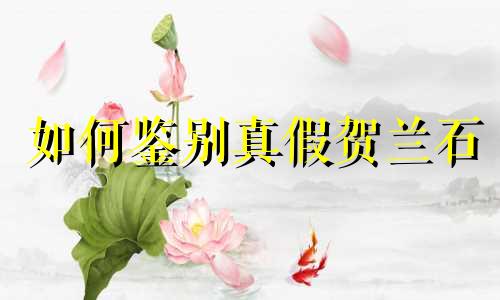 如何鉴别真假贺兰石