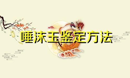 唾沫玉鉴定方法