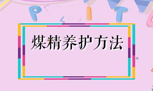 煤精养护方法
