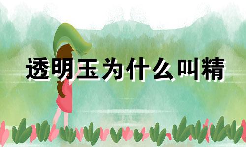 透明玉为什么叫精