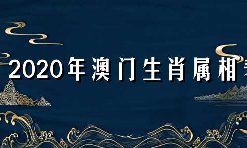 2020年澳门生肖属相表 生肖表2022波色卡，生肖年龄对照表2022
