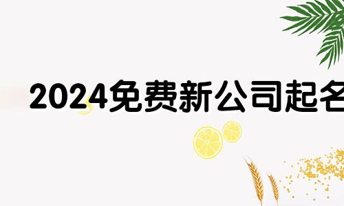 2024免费新公司起名 最佳公司取名不重名