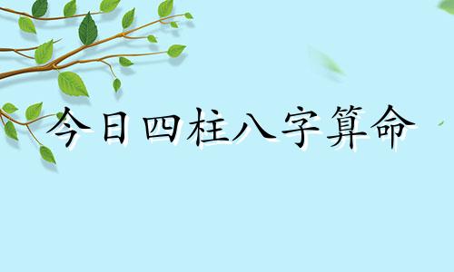 今日四柱八字算命 四柱六神是什么