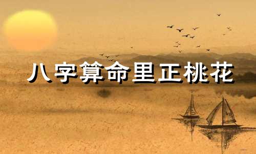 八字算命里正桃花 八字正缘桃花查询,八字中如何看正缘桃花