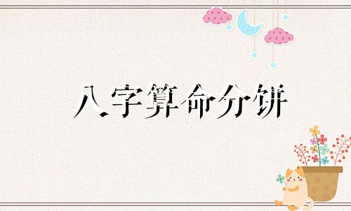 八字算命分饼 算命生辰八字8l年4月2o号